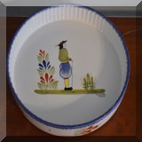 P47. Quimper tart plate. 12”w - $48 